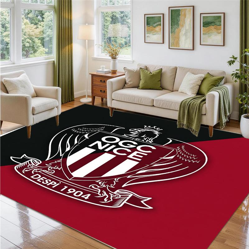 OGC Nice FC Design Crystal Velvet Rug Soft Decorative Mat for Bedroom Entrance