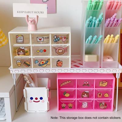 Storage Box 9 Grids Ανθεκτικό επιτραπέζιο συρτάρι πολλαπλών χρήσεων Organizer για μολύβια