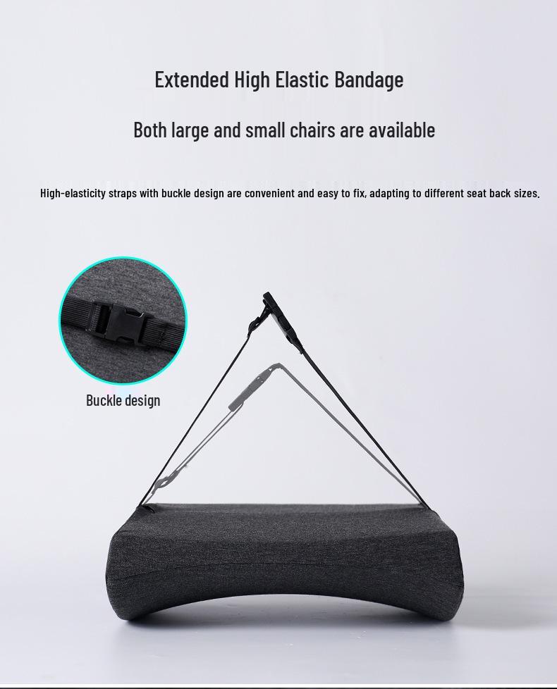 Memory Foam Lumbar Support Cushion for Office Chair and Car Seat - Slow Rebound Pad