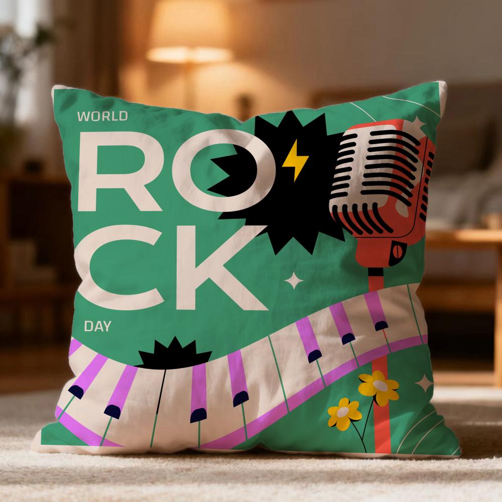 Hot Retro Speaker Cushion Cover Soft Washable Pillow Case Multi-Scene for Couch Bed Travel Office Use