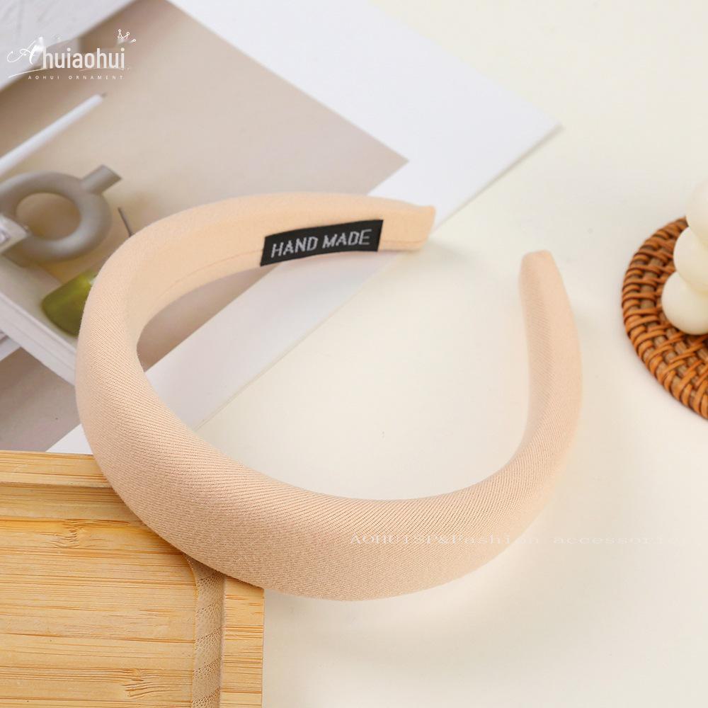 Korean Style Wide Brim Headband: Summer Solid Color Hair Accessory for Women