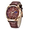 Watch Men'S Quartz Watch Multifunctional Timing Fashion Waterproof Luminous Leather Trendy Men'S Watch 5160