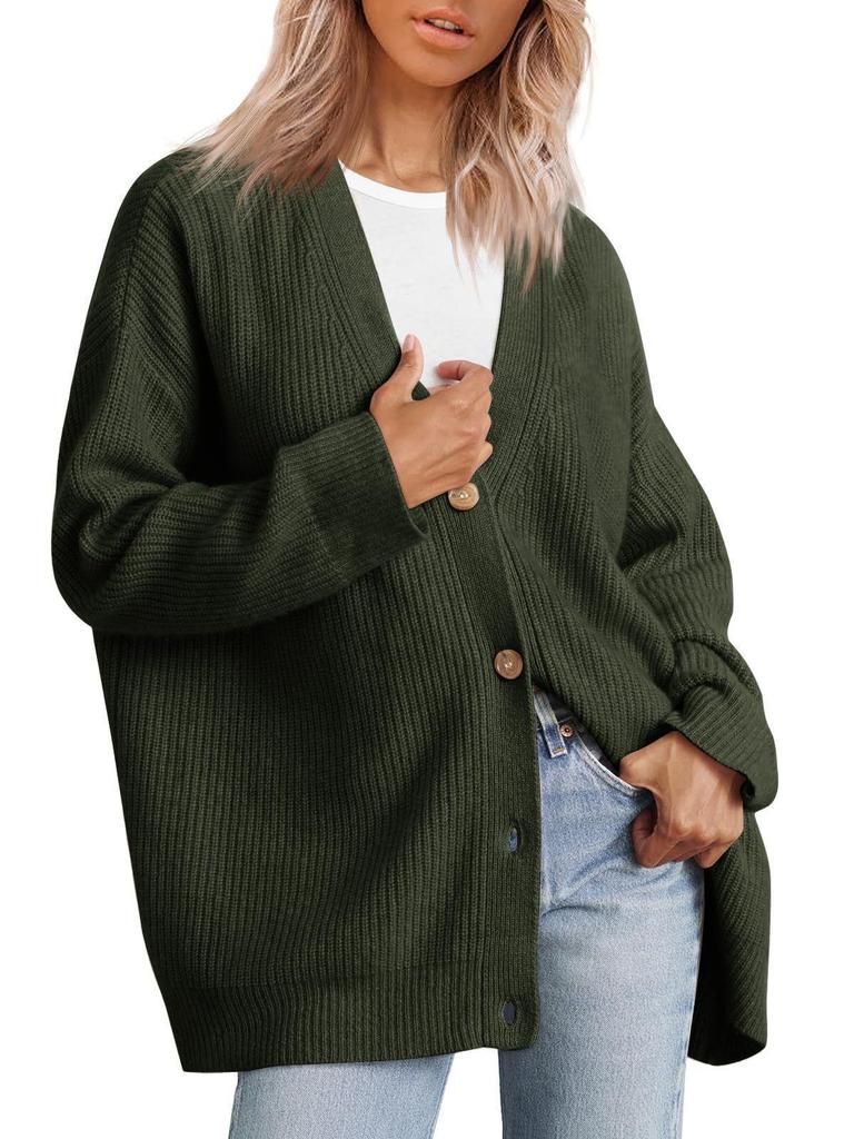European Style Women's V-Neck Solid Color Sweater 2024