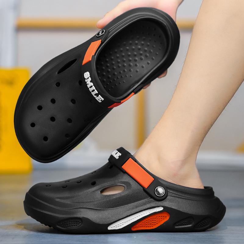 Herren Schnelltrocknende EVA Strand Clogs - Rutschfeste Outdoor Sandalen mit Fußgewölbeunterstützung, Leichte Garten-/Poolschuhe für Sommerreisen