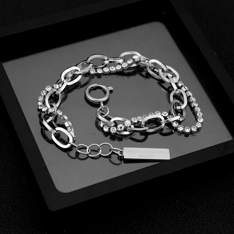 Chain Spring Buckle Bracelet Fashion Ins Neutral Fengshui Bracelet Men and Women Bracelet
