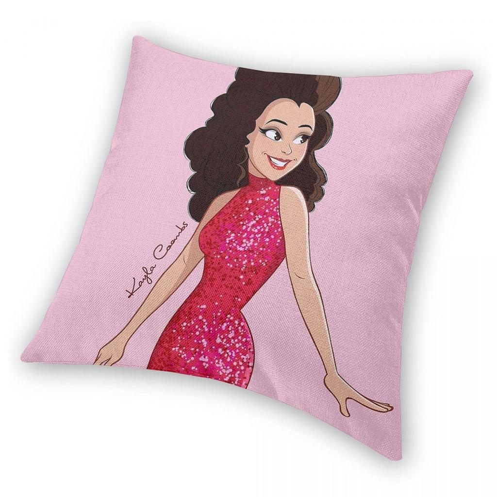 The Nanny Fran Fine Red Gown Pillowcase Polyester Linen Velvet Pattern Zip Decorative Pillow Case Sofa Cushion Case