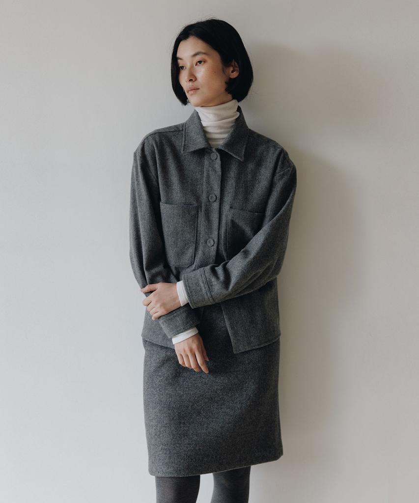 Beullaengkeulumumeon Ellie Wool Midi Skirt_Gray