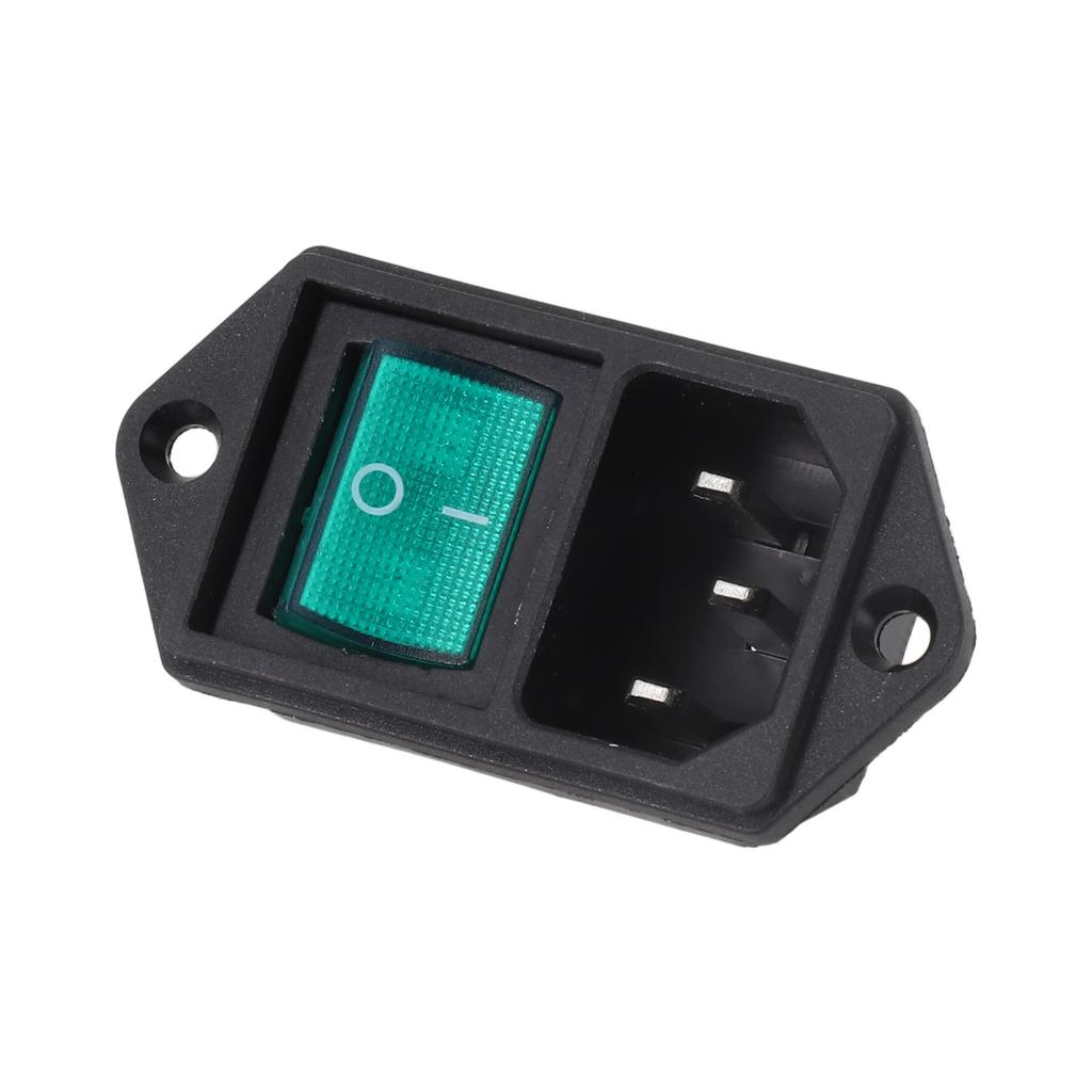 3P 50HZ Socket C-14 Socket 50HZ Frequency Electrical Devices Illuminated Switch Plastic Material For Appliances