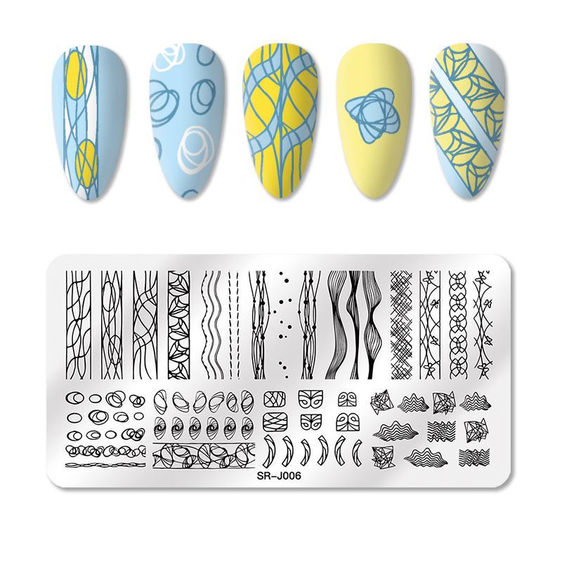

Шаблон для штампування для нігтів. Дизайнерська пластина з зображенням для прикраси нігтів