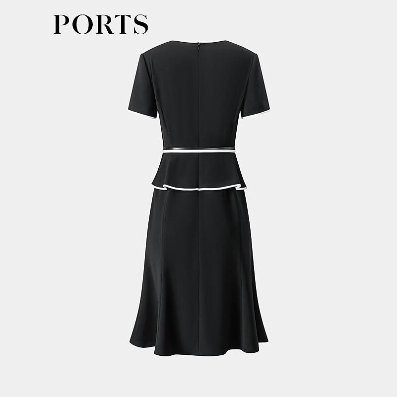PORTS Women's Contrast Patchwork V-Neck Dress