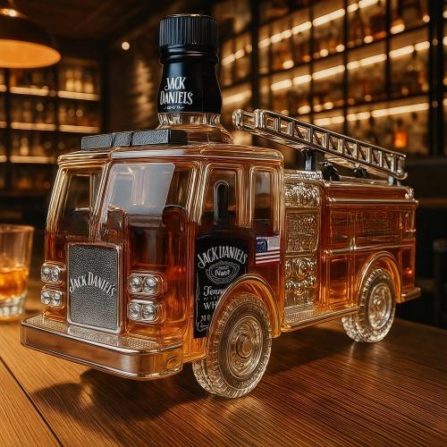 Bottiglia di whiskey camion dei pompieri vetro borosilicato bottiglia di vino rosso decorazione bar decorazione casa decorazione ristorante