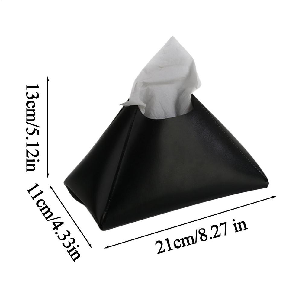 PU Leather Tissue Case Pull-Out Paper Towel Holder Box Desktop Paper Towel Dispenser Tissue Box Organizer For Living Room