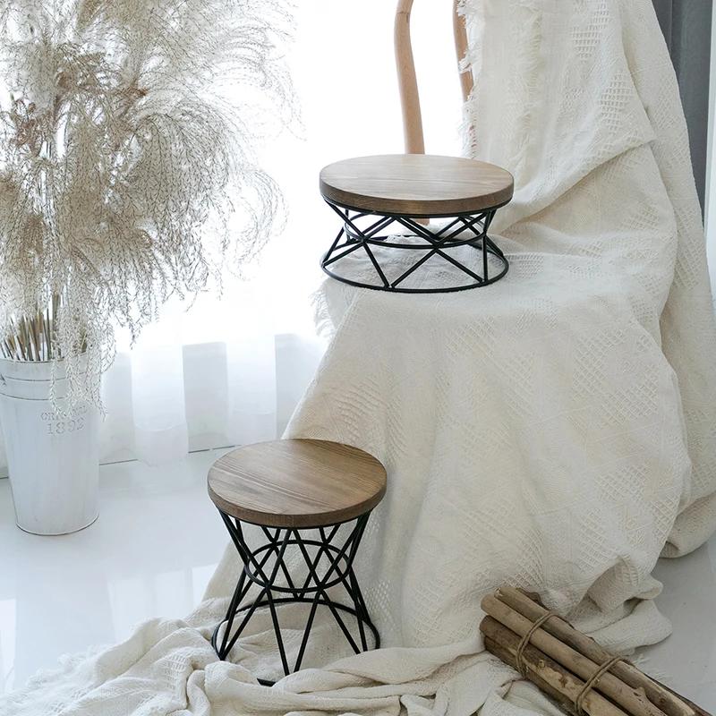 Wood Cake Stand Wedding Table Decoration Fondant Cake Display Home Decoration Kitchen& Bar 24cm/27cm Table Racks