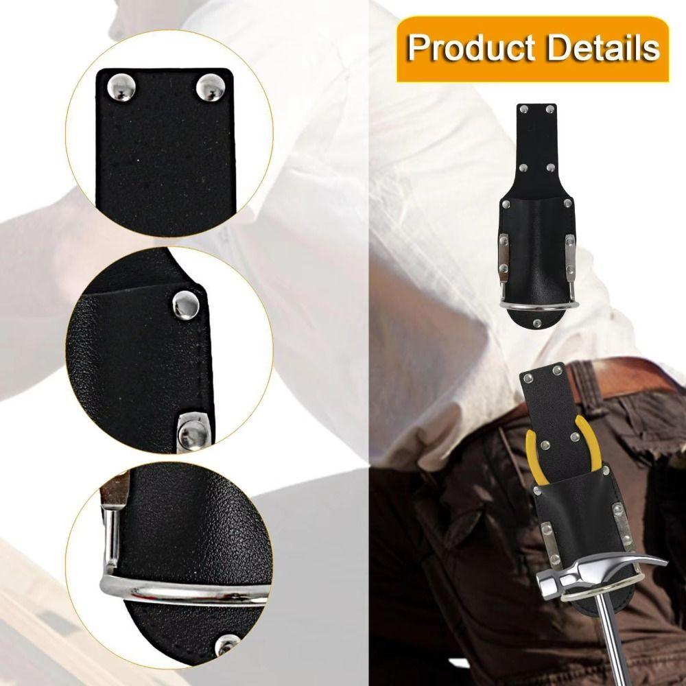 Handy Design Hammer Holder PU Leather Drill Belt Clip Portable Tool Pliers Holder  Electrician