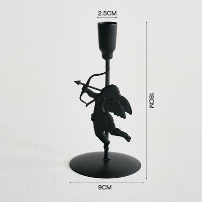 Romantic Elegant Tabletop Candle Holders Metal Cupid Love Candlelight Dinner Props Home and Hotel Decoration Candle Stand