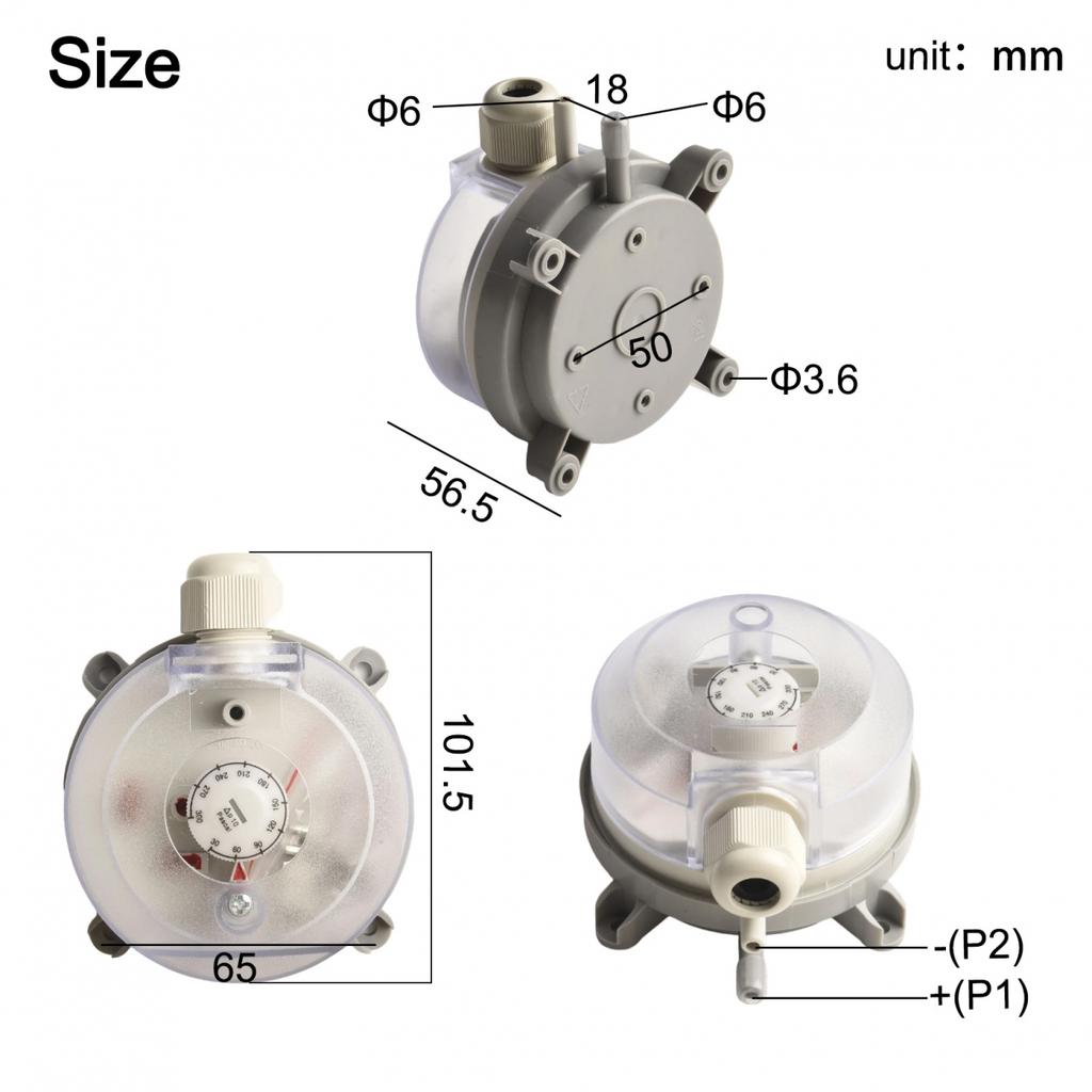 101.5*65*56.5 Mm Pressure Switch 1pc Air Differential
