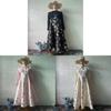 Polyester Spliced Long Dress With Sparkling Rhinestones For Elegant Evening Wear