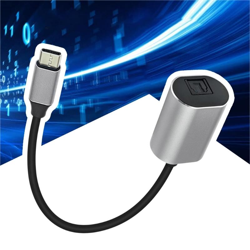 USB C Male Digital Fiber Analog Sound Cable SPDIF Female Digital Sound Converter Cable for HDTV Multimedia Speaker