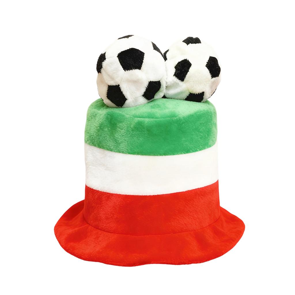 Hattar med fotbollsfanflaggtema, partyhattar, festhattar, hattar för att titta på och heja på matchen.