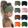 1Pc Women Headwear Cloth Stretch Headwrap Wide Turban Elastic Headpiece Hair Bands