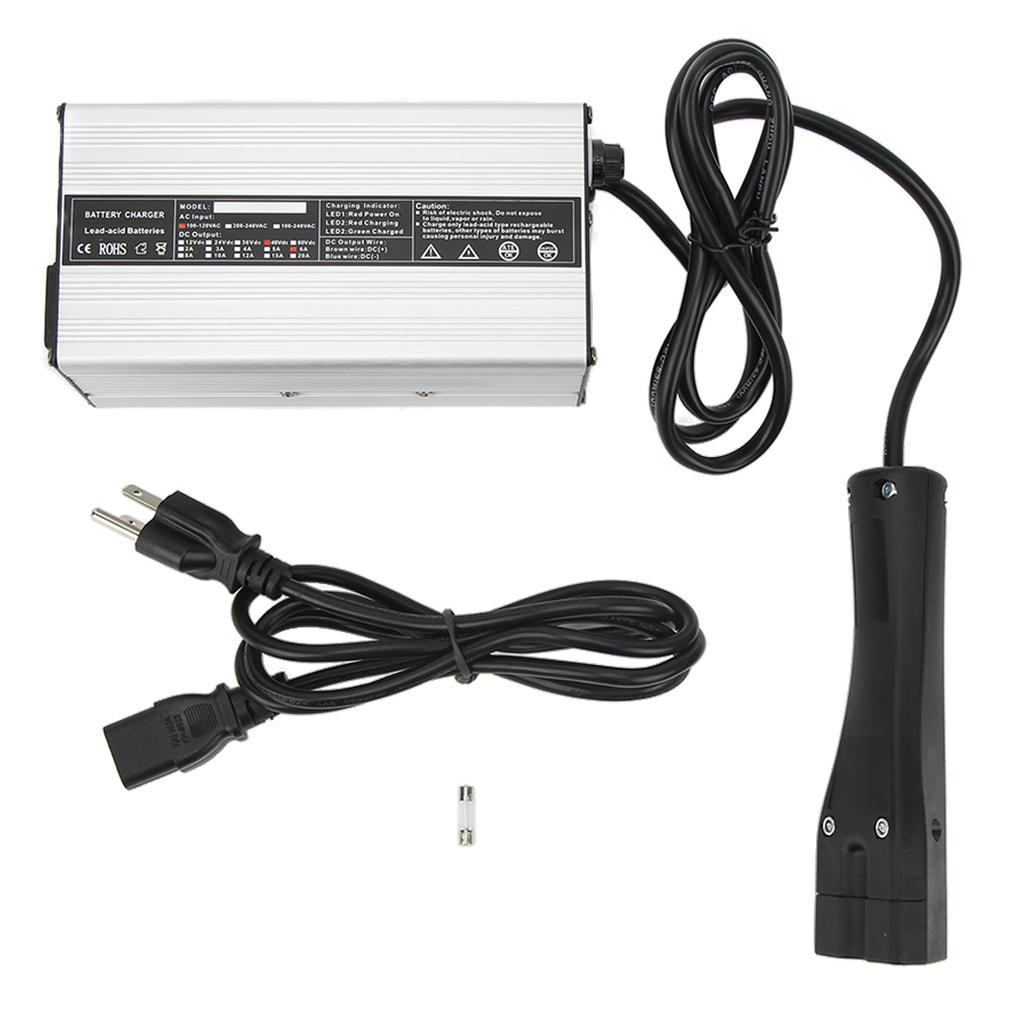 48V 6A Golf Cart Battery Charger Smart Charging RVX Plug Battery Protection Charger Replacement for E‑Z‑GO
