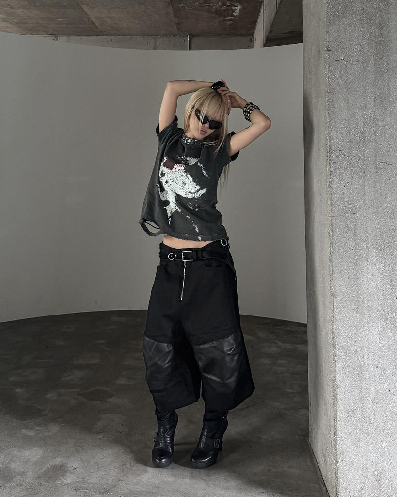 Loeolingladeu W. Layered Knee Bermuda Pants Beige