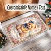 Tappeto in Velluto di Cristallo a Tema Orsacchiotto Tappetino Morbido Personalizzato con Nome Testo Decorazione per la Casa