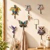 5 Pcs Acrylic Self-Adhesive Hook 2D Flat Sticky Coat Hook Decorative Wall Hooks Kitchen Decor