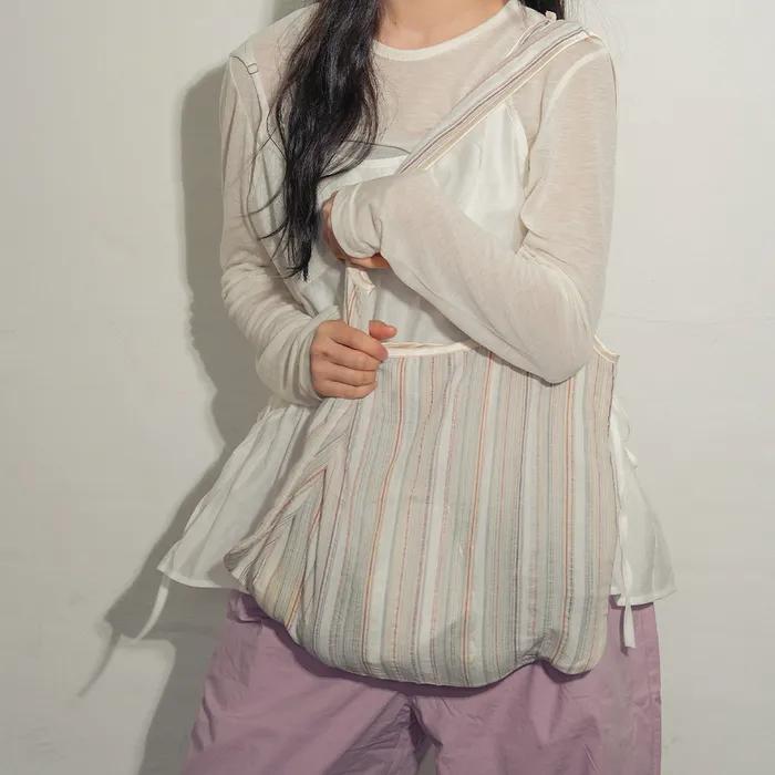 Lace bag(L)_breezy Stripe