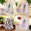 Snow Silk Girls Dress With Floral Pattern And Aline Skirt For Summer Playtime