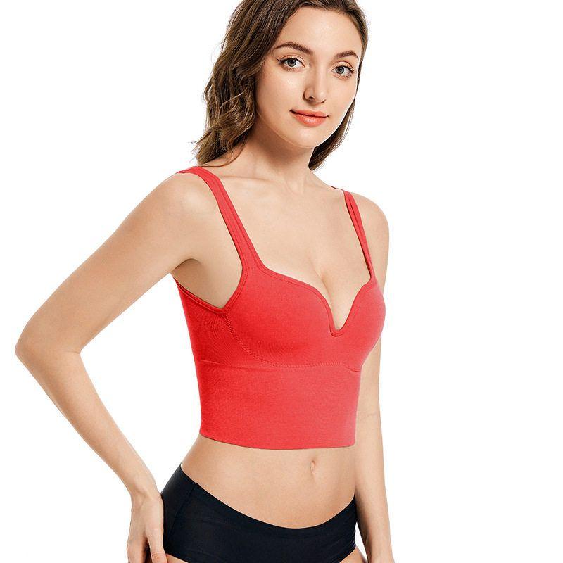 

Cross-Border Popular European and American Plus-Size Lingerie Exclusively for Amazon, Extra-Large and Supportive Sports Yoga Bra Red L