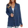 Women's V Neck Long Sleeve Cable Knit Cardigan Regular Fit Casual Sweater Coat