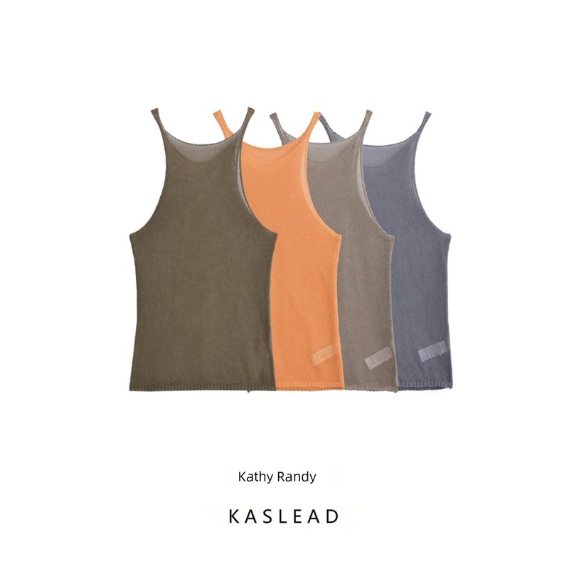 Kaslead New Arrival Women's Fashion Style Fashion Casual Minimalist Easiest for Match Rib Vest 4566410