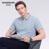 SHANSHAN Men's Cotton Silk Blend Cooling Short Sleeve Polo Shirt