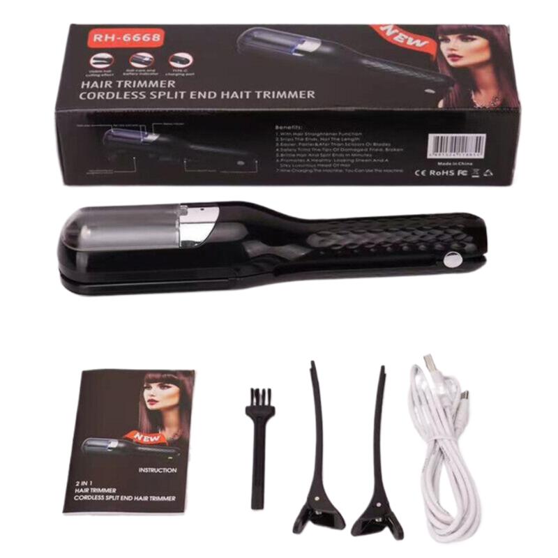 Portable Electric Hair Clipper Multi-Feature Rechargeable Split-End Hair Trimmer