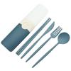 Pšenice Cestovní Nádobí Příbory Nůž Vidlička Lžíce Hůlky S přenosnou krabičkou Sada náčiní pro děti Sada příborů pro studenty BBQ Party Sada nádobí