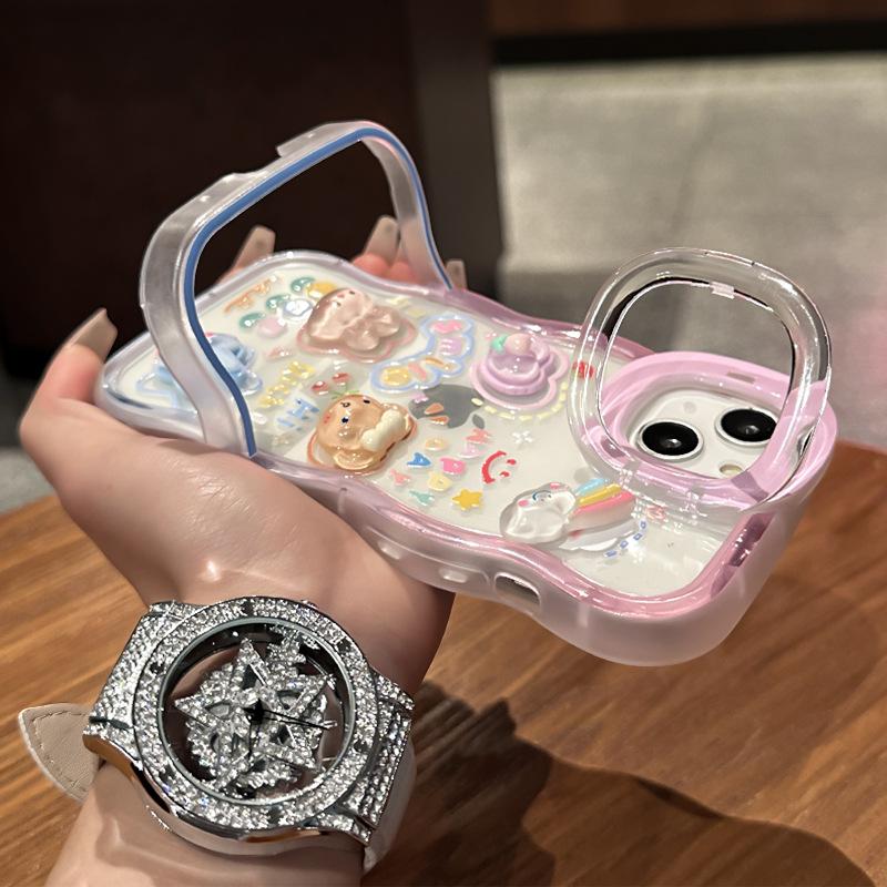 

Кукла Лягушка Цветок Подходит для Apple 16pro Мобильный Чехол 15 Невидимый Двойной Кронштейн 14 Милый Противоударный 13 Силиконовый X Redmi K40/K40 Pro