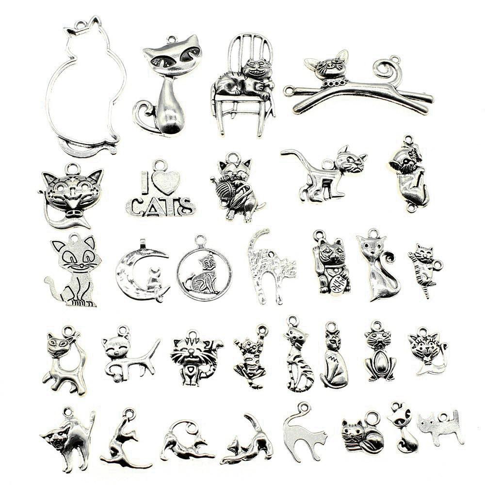1 Set Mix Plants Charms Animals Pendants For Jewelry Making Findings