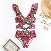2025 European & American Women's Sexy Ruffle Backless Bikini Swimsuit