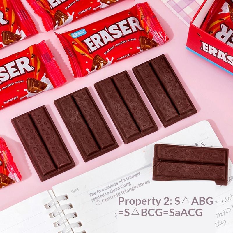 Cartoon Chocolate Design Eraser Eraser Student Painting Writing Pencil Eraser Stationery School Office Supplies