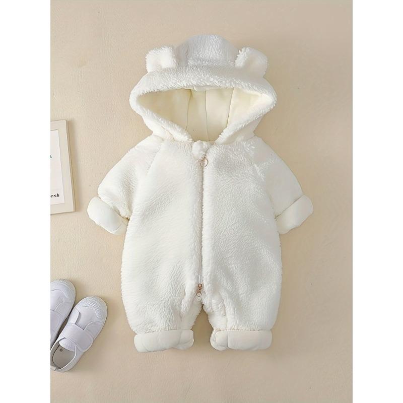 [Warmer Jumpsuit] Warmer Jumpsuit mit Kapuze, Baby Winterkleidung | Neugeborenes Baby Bär Dekor, Babykleidung für Jungen und Mädchen