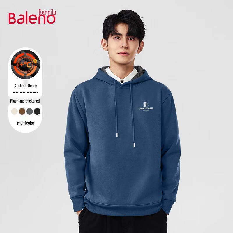 Baleno Men's Sherpa Fleece Hooded Sweatshirt