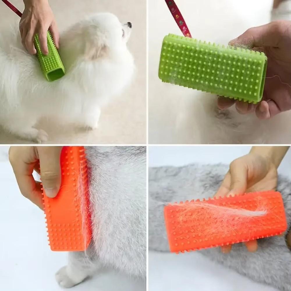Hollow Pet Hair Removal Brush Silicone Pet Cleaning Comb Creative Dog Hair Remover