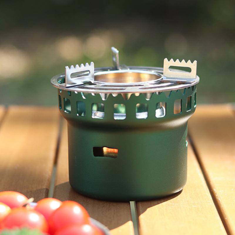 Outdoor Alcohol Stove Portable Mini Barbecue Stainless Steel High Temperature Alcohol Stove Accessories Camp Cooking Supplies