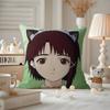 Anime EExperiments LLain Cushion Cover Antidustmite Pillowcase Invisible zipper silky short plush Sofa cushion cover