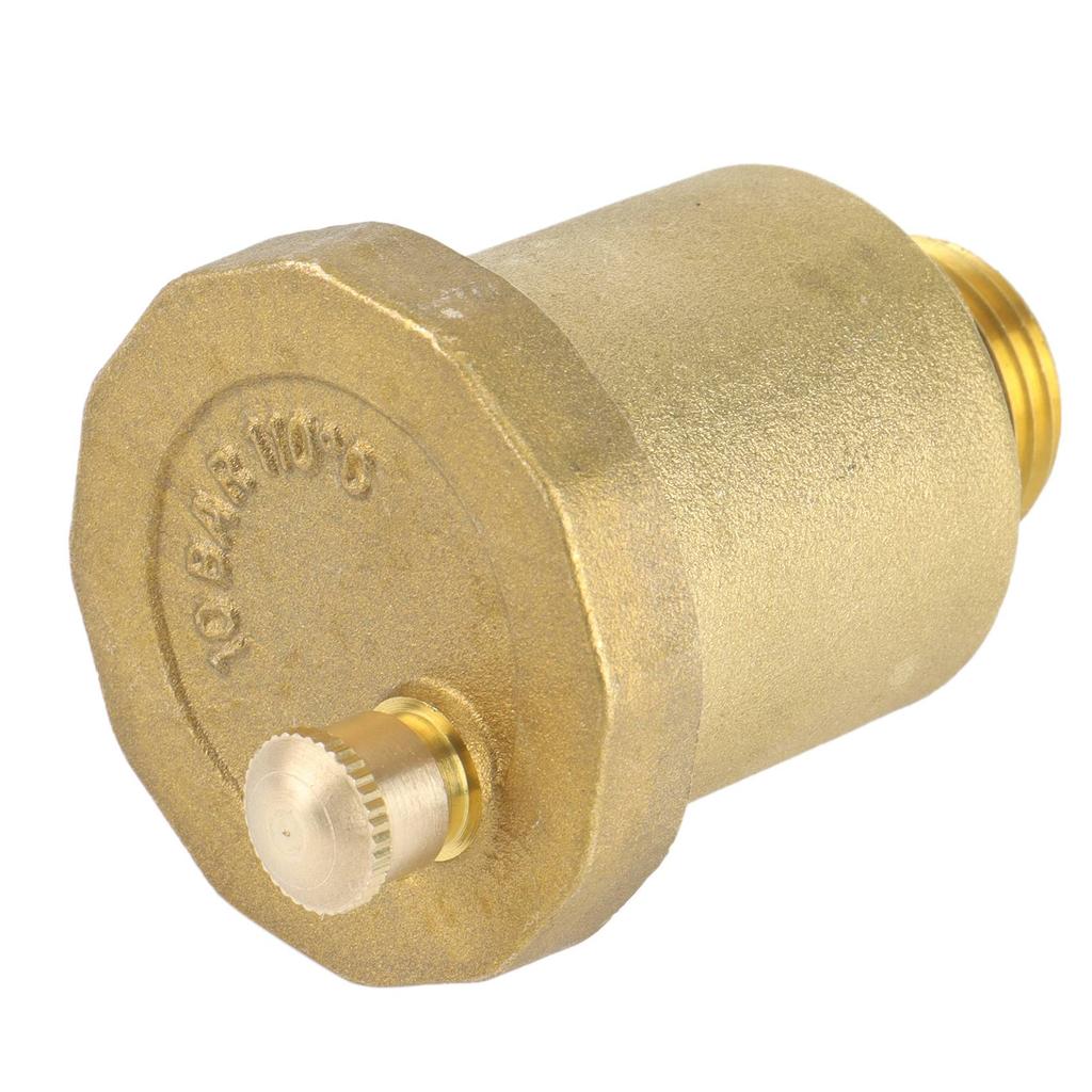 Brass Automatic Air Vent Valve 1/2 Inch Male Thread for Solar Water Heater Pressure Relief Valve Tools Air Vent Valve