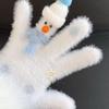 Newcomer's Discount: Women's Mink Fur Gloves - Cute, Warm Snowman Design for Winter