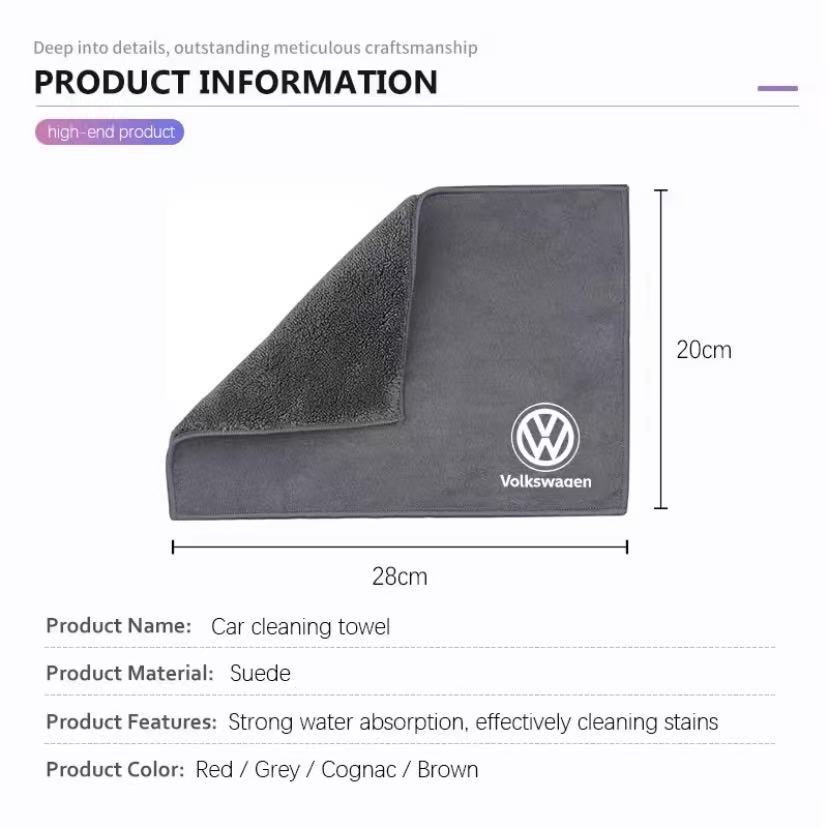 For Volkswagen 1K2 Car Interior Cleaning Tools Microfiber Wash Towels Cleaning Brush For VW GTI Polo Golf Passat B678 MK6 Jetta T-ROC Taigo Hub Cap