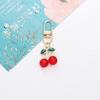 Charming Cherry Pendant Keychain: Cute 3D Fruit Bag & Phone Accessory