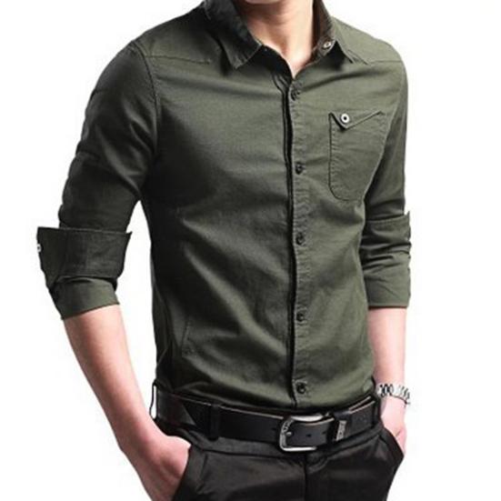 Men Shirt Super Soft Wear Resistant Cotton Blend Men All-Match Shirt Summer Apparel for Male